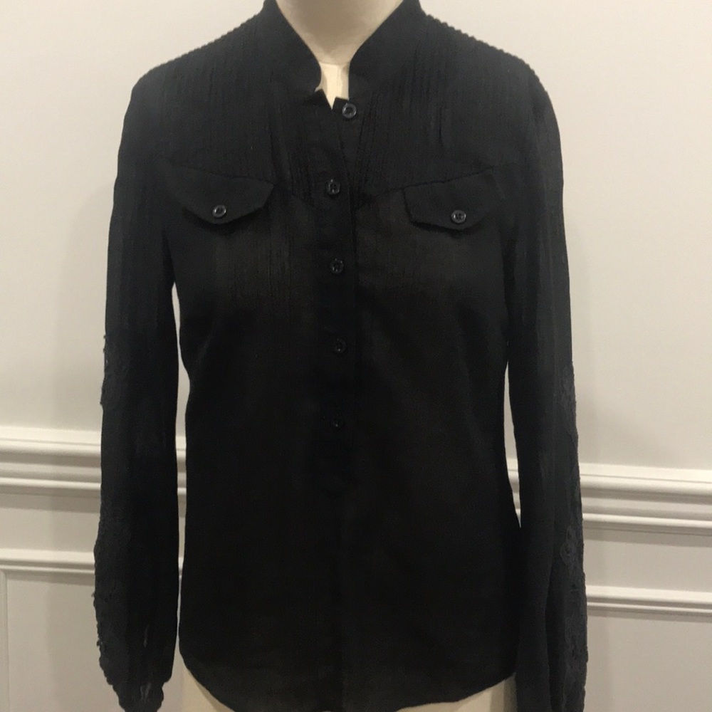 Guess by Marciano Ladies blouse XS black 100% Cotton